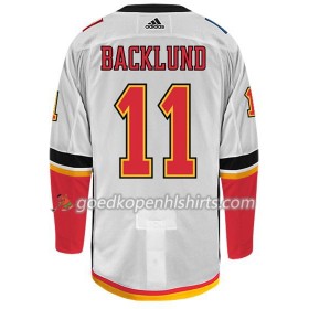 Calgary Flames MIKAEL BACKLUND 11 Adidas Wit Authentic Shirt - Mannen